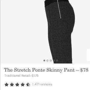 Everlane The Stretch Ponte Skinny Pant black